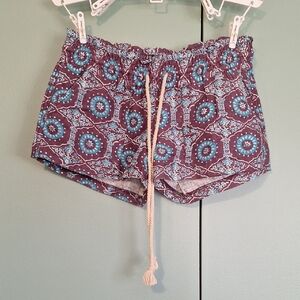 Roxy Purple And Blue Pattern Summer Board Short Size Xs